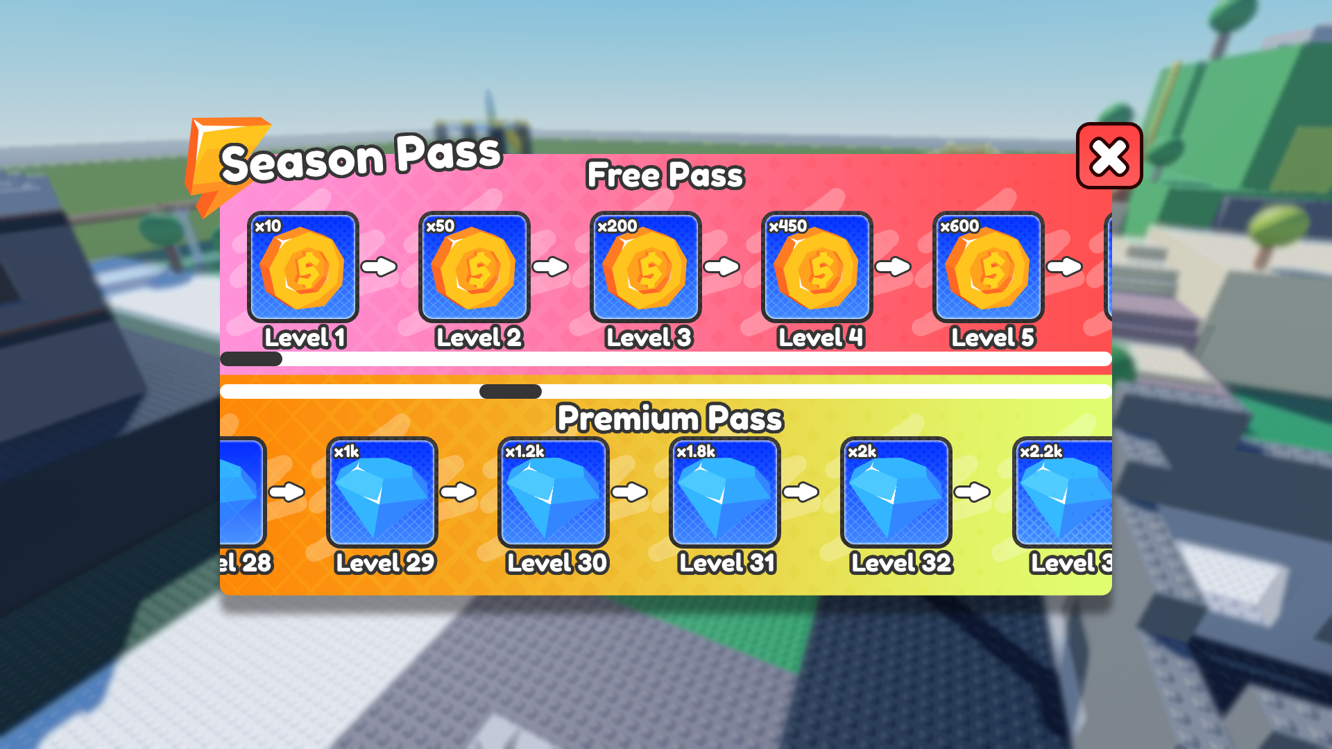 Season pass UI design